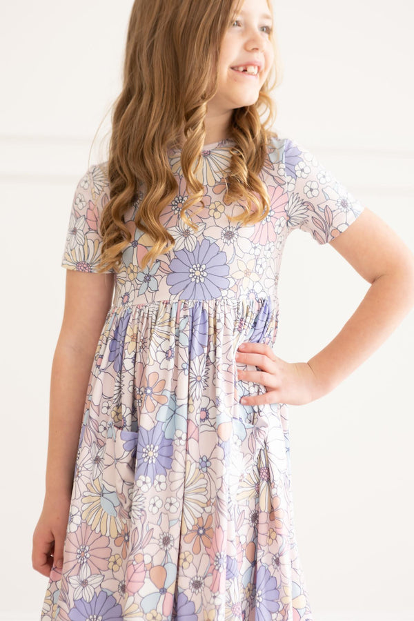 sweet-escape-floral-s-s-pocket-twirl-dress Mila &  Rose - Sophia's Style-Sweet Escape Floral S/S Pocket Twirl Dress-6-12M--1